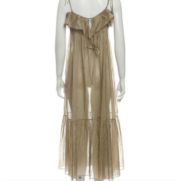 Three Graces London Tybalt Sage Green Cotton Maxi Dress Flowy US 8 - Picture 10 of 14